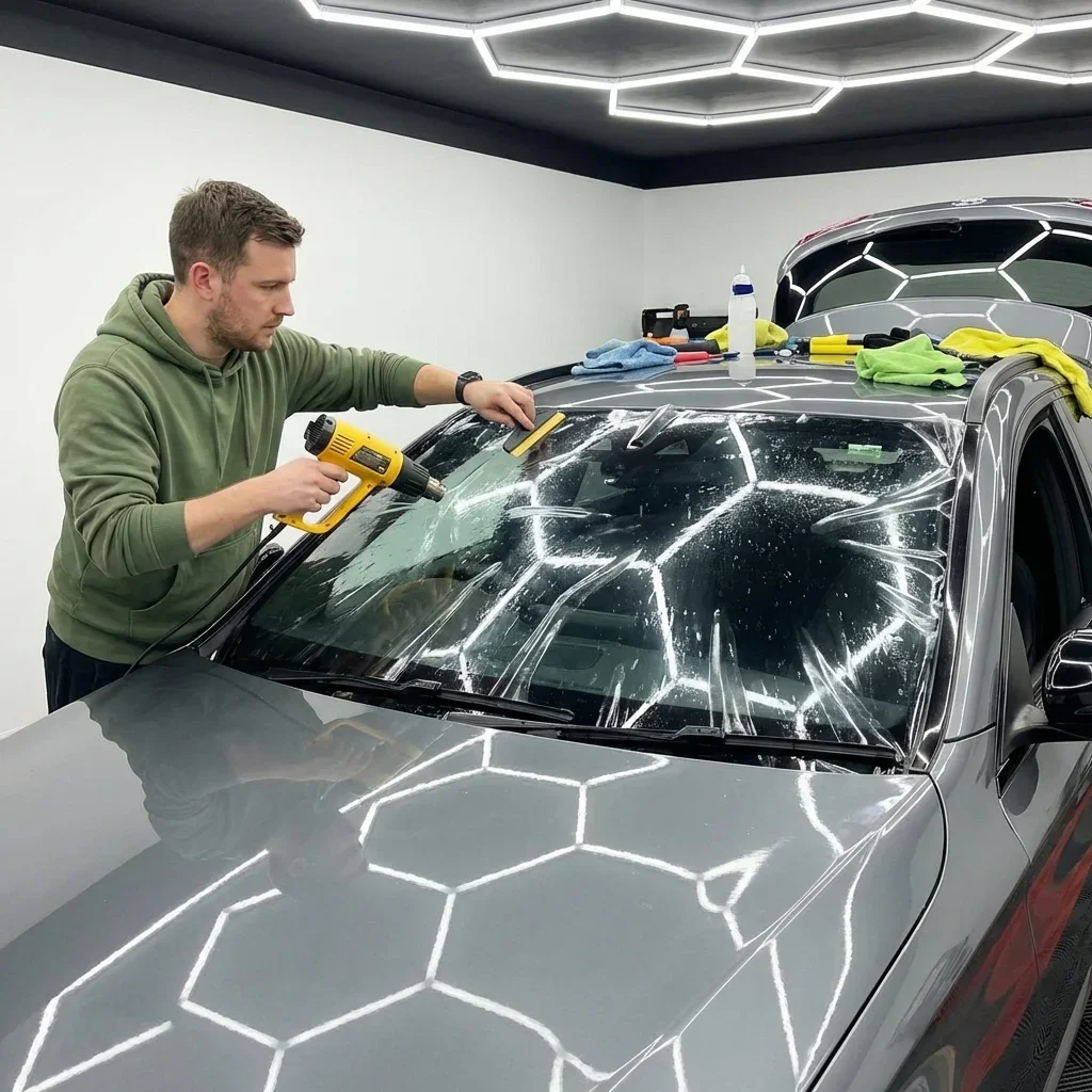 Оклейка лобового стекла — фото 4